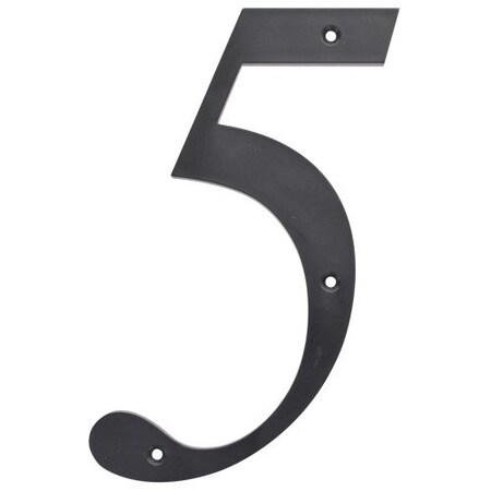 Hillman 6 in. Black Plastic Nail-On Number 5 1 pc, PK3 847379